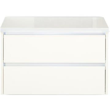 Dante Badmeubelset 80 cm - Wit Hoogglans - Wastafelbovenblad, Huis en Inrichting, Ophalen of Verzenden, Nieuw