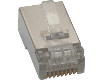 RJ45 CAT5e Netwerk Stekker Afgeschermd - Grijs - per stuk, Ophalen of Verzenden, Nieuw