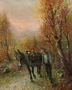 Ivo Cerrai (1926-2006) - Ritorno dal bosco - Vecchia Toscana