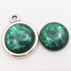 1 x Polaris Cabochon 20 mm Jais Green (Cabochons en camée), Ophalen of Verzenden, Nieuw, Overige typen