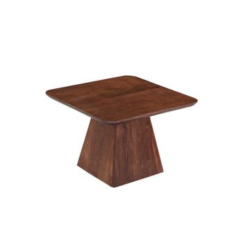 Salontafel Mangohout Salontafel Mick Vierkant Bruin 60x60 cm, Verzenden, Vierkant, Nieuw, Industriële meubels