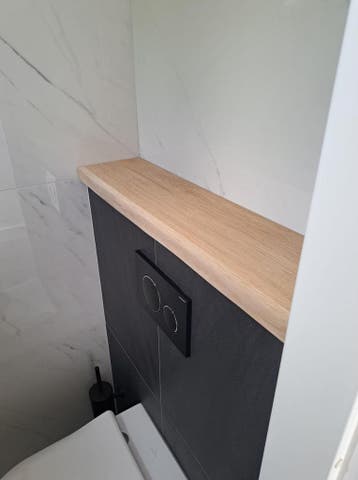 Houten wc/toiletplank - 4cm dik eiken - Boomstam, Verzenden, Nieuw