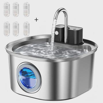 RVS Slimme Katten Drinkfontein 3.2L met Sensor & Draadloos O, Dieren en Toebehoren, Verzenden, Nieuw
