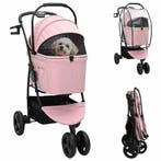 vidaXL Opvouwbare Huisdierenwagen Roze 78 x 54 x 101 cm, Verzenden, Nieuw