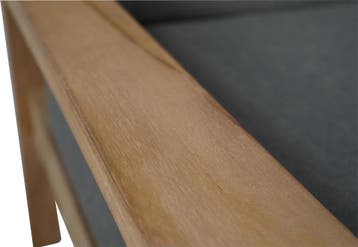 Loungebank teak 124 cm incl. kussen Lesli LivingLesli Living, Ophalen of Verzenden, Nieuw