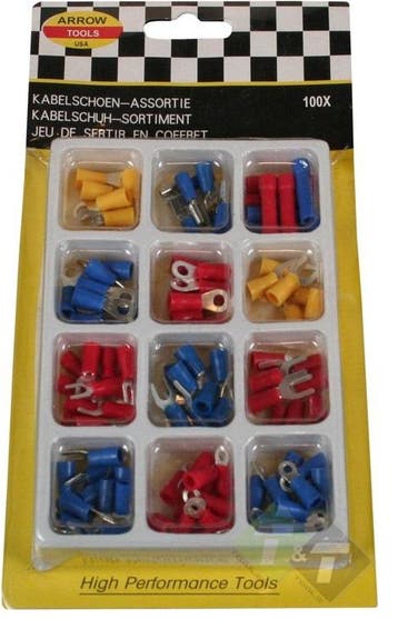 Kabelschoen Assortiment 100 Dlg - Kabelschoenen - Kabelverbi, Ophalen of Verzenden, Nieuw