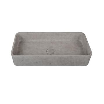 Waskom Siro 60x28x12cm beton rechthoek donker grijs, Verzenden, Nieuw