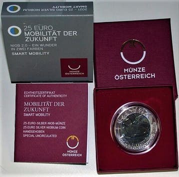 25 Euro 2021 Österreich Republik, Verzenden