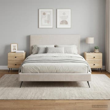 vidaXL Nachtkastje 2 st Sonoma Eiken 43 x 34,5 x 47,5 cm, Minder dan 45 cm, Verzenden, Nieuw, Minder dan 55 cm