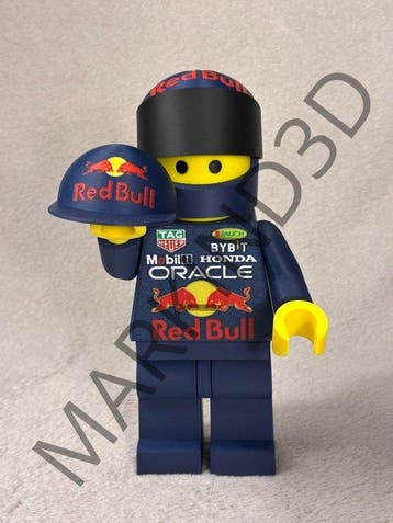 Lego Minifiguur - Racers - Redbull F1 figure, Nieuw