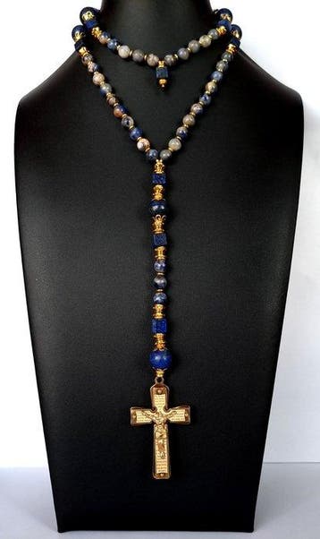 Lapis lazuli & sodaliet – Rozenkrans van Hemelse Koninklijke