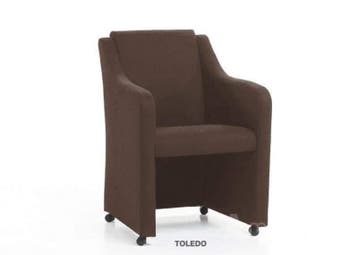 Eetkamerstoel Toledo - eetkamerstoelen - Bruin, Huis en Inrichting, Nieuw, Bruin, Stof