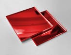 Set van 30 kleine vierkante spiegeltjes (3x30x30 mm, rood), Ophalen of Verzenden, Nieuw