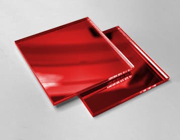 Set van 30 kleine vierkante spiegeltjes (3x30x30 mm, rood), Ophalen of Verzenden, Nieuw