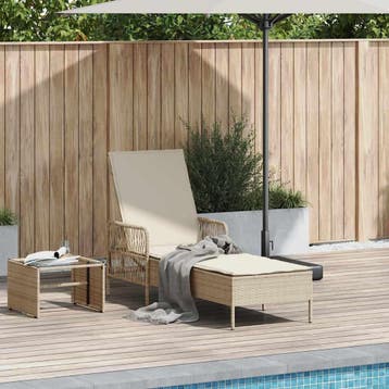 Ligbed Buiten - Gepoedercoat Staal | 30% Korting, Tuin en Terras, Ligbedden, Ophalen of Verzenden, Nieuw, Wicker, Verstelbaar
