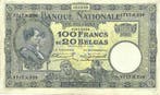 Bankbiljet 100 francs - 20 Belgas 1928 Prachtig, Postzegels en Munten, Verzenden
