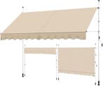 2dekans | Yaheetech Klemzonnescherm Beige – Zonder Boren –, Ophalen of Verzenden, Zo goed als nieuw
