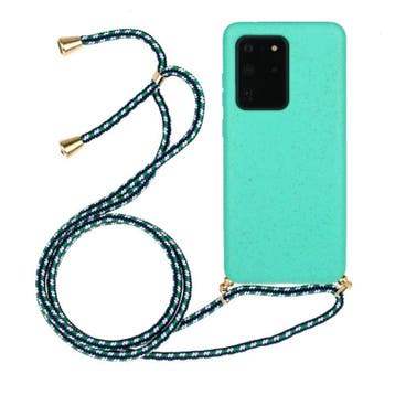 Galaxy S20 Ultra Crossbody TPU Hoesje met Koord Mint, Ophalen of Verzenden, Nieuw