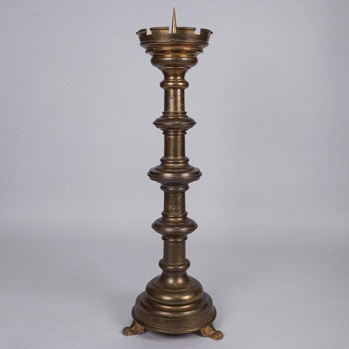 Paaskaars kandelaar - Brons - 1850-1900, Antiek en Kunst, Kunst | Niet-Westerse kunst
