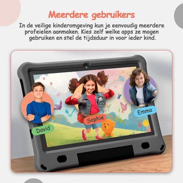 Kindertablet PRO - 6000 mAh - Vanaf 3 Jaar - 128GB - 4GB+4GB, Computers en Software, Verzenden, Zo goed als nieuw