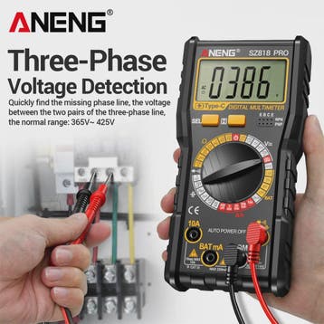 ANENG SZ818 Digitale Multimeter - Batterijtester, AC/DC Span, Verzenden, Nieuw