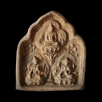 Oud-Chinees Liao-dynastie extreem zeldzaam terracotta-tablet