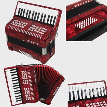 Professionele Rode Bayan Accordeon - 32 Tonen & 32 Bassen me, Muziek en Instrumenten, Verzenden, Nieuw
