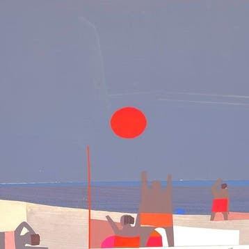 Michel Thompson (1921–2007) - Bord de Plage - Paysage Animé