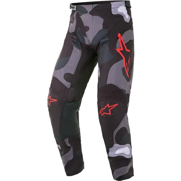 Crossbroek Alpinestars Camo / Fluo Rood - MAAT 30, Motoren, Kleding | Motorkleding, Nieuw met kaartje, Motorcrosskleding, Verzenden