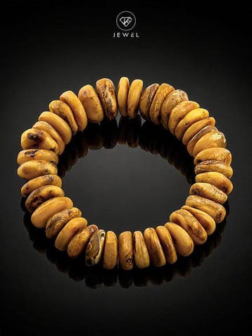 Barnsteen - Statement Baltic Amber Bracelet – Genuine Creamy