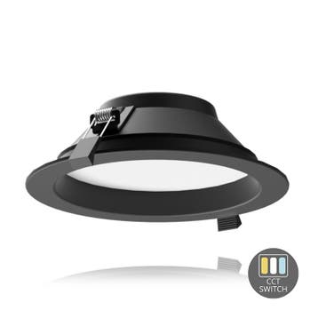 LED Downlight - Ortho - CCT- Switch - Ø170 - 15w - Zwart, Ophalen of Verzenden, Nieuw