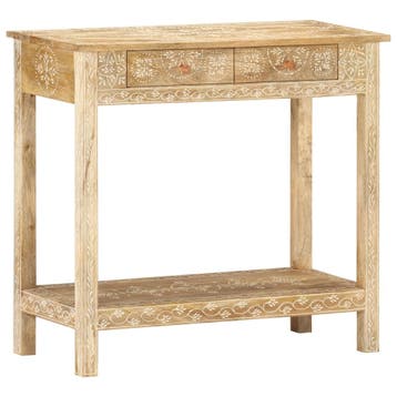 vidaXL Wandtafel 80x35x74 cm massief mangohout, Verzenden, Nieuw, Hout