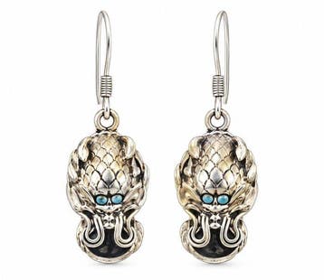 Onyx - Zilver - Oorbellen