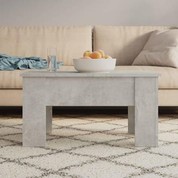 vidaXL Salontafel 79x49x41 cm bewerkt hout betongrijs, Minder dan 50 cm, 50 tot 100 cm, Verzenden, Nieuw