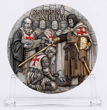 Niue. 5 Dollars 2026 – The Knights Templar – 2 oz Silver – 5