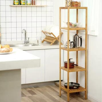 Bamboe Opbergrek met 5 Niveaus – Rek voor Badkamer en Keuken, Verzenden, Nieuw