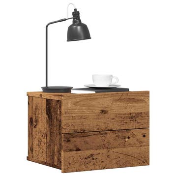 vidaXL Nachtkastje wandgemonteerd 40x32x30 cm oud, Minder dan 45 cm, Verzenden, Nieuw, Minder dan 55 cm