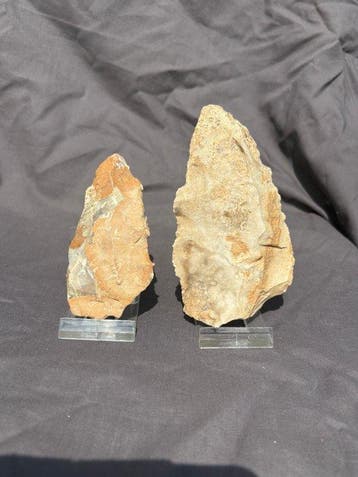 Paleolithisch 2x Zeer Oude Paleolithische Spitsen Aterien