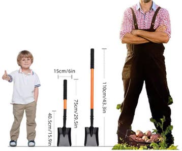 Metalen Schep Vierkant Blad Stevige Steel 110 cm, Verzenden, Nieuw