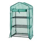 [en.casa] Tuinkas Chaam foliekas 125x69x49 cm groen, Tuin en Terras, Tuinhuizen, Verzenden, Nieuw