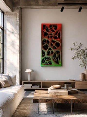 Tetiana Zaitseva - Painting 3D sculpture XL Dark Forest no