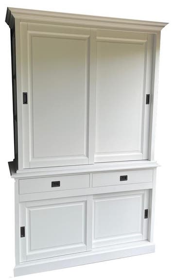 Buffetkast wit Putten 140cm met dichte deuren, Ophalen of Verzenden, Nieuw