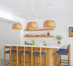 Nieuwe Bamboe Hanglamp – Handgeweven Rotan Lantaarn E27, Verzenden, Nieuw