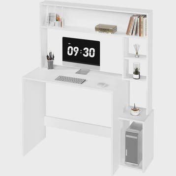Scandinavisch Bureau met 5 Planken en Boekenkast - Stijlvol, Verzenden, Nieuw