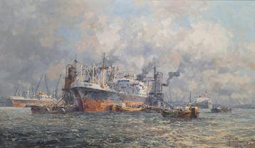Marinus de Jongere (1912-1977) - Zicht op de Rotterdamse