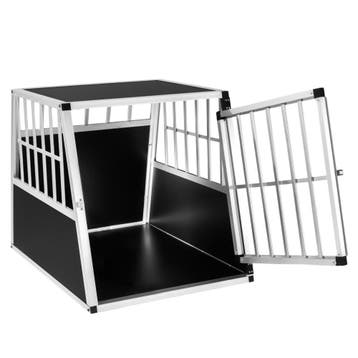 Hondenbench single met schuine achterwand - zwart, Dieren en Toebehoren, Hondenhokken, Verzenden, Nieuw