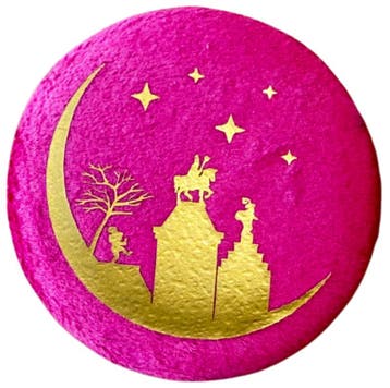 Baretspeld / button Sint&Piet op de daken - roze, Ophalen of Verzenden, Nieuw