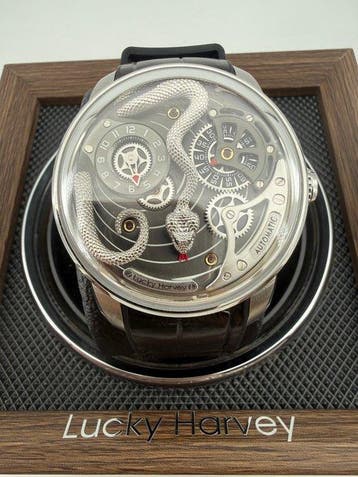LUCKY HARVEY - Craftsmanship Series Silver Snake Automata, Nieuw