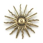 Fako Bijoux - Broche - Zon - Ø 62mm - Messing, Verzenden, Nieuw