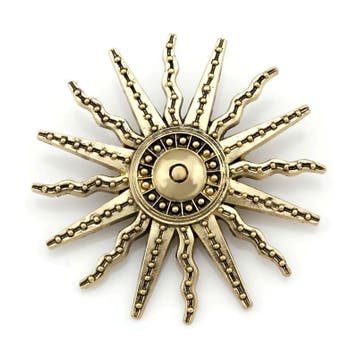 Fako Bijoux - Broche - Zon - Ø 62mm - Messing, Verzenden, Nieuw